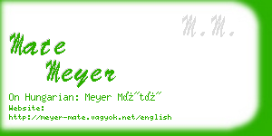 mate meyer business card